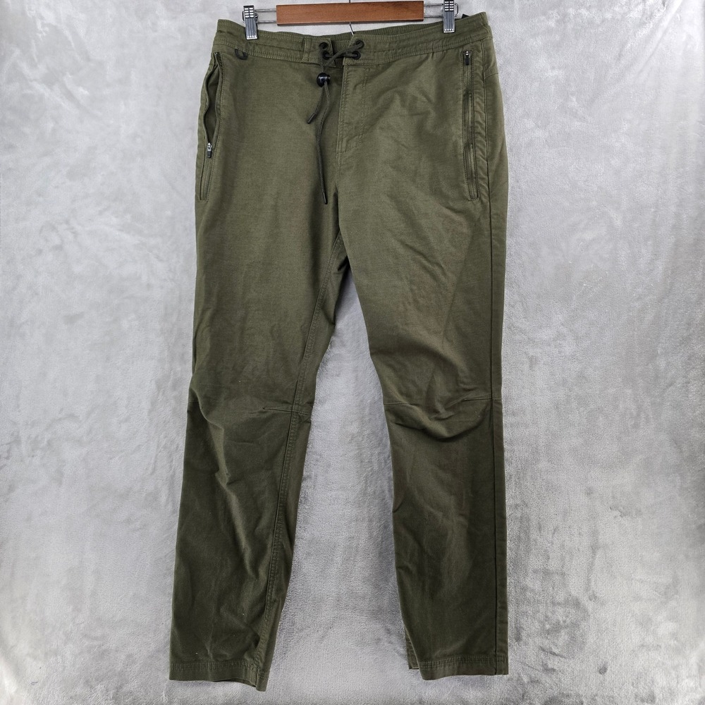 Roark Layover Pants Mens 32 Green Stretch Travel Adventure Utility Trousers